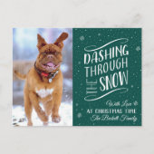 Dashing Through the Snow | Holiday Photo シーズンポストカード (正面)