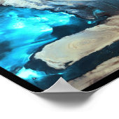 Dasht-e Kevir塩素晴らし砂漠イラン ポスター (角)