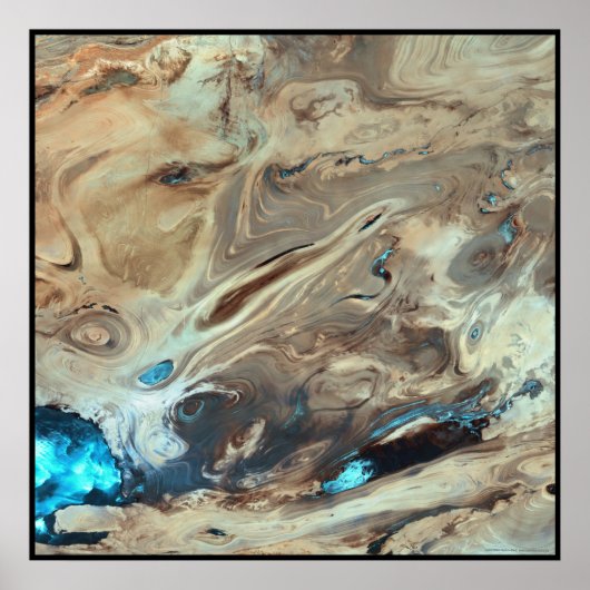 Dasht-e Kevir塩素晴らし砂漠イラン ポスター (正面)