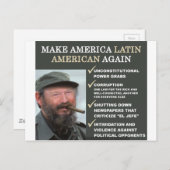 Dastro：アメリカを再びラテンアメリカにする ポストカード (正面/裏面)