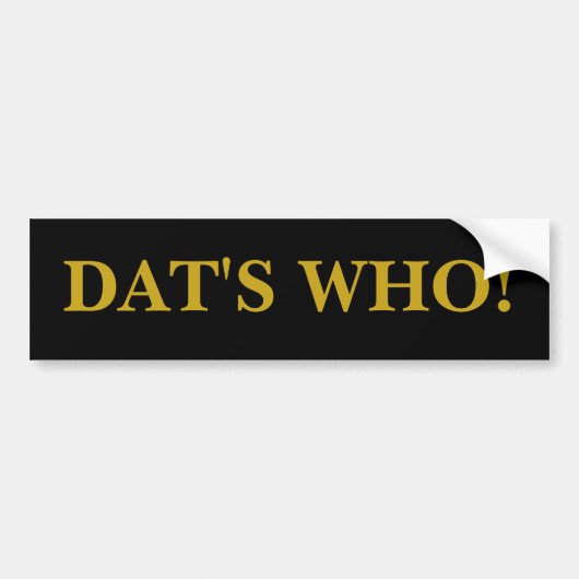 DATのWHO! バンパーステッカー (正面)