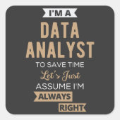 Data Analyst スクエアシール (正面)