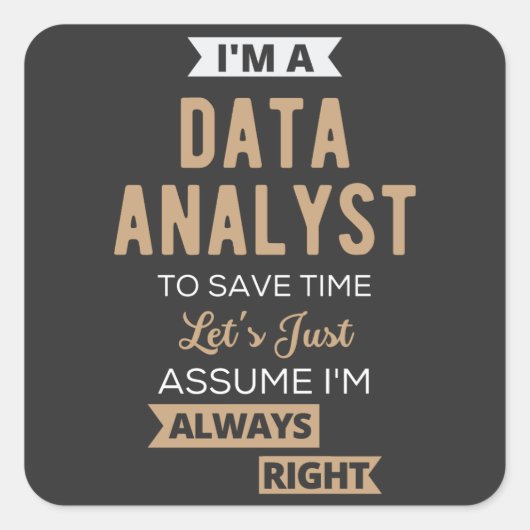 Data Analyst スクエアシール (正面)