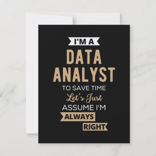 Data Analyst セーブザデート (正面)