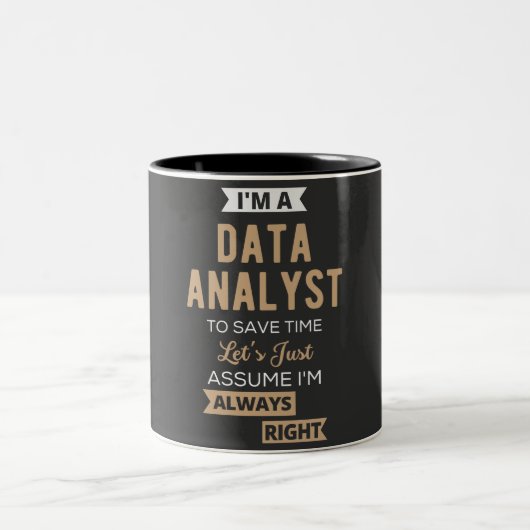 Data Analyst ツートーンマグカップ (中央)