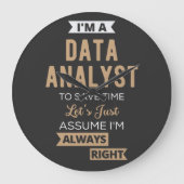 Data Analyst ラージ壁時計 (正面)