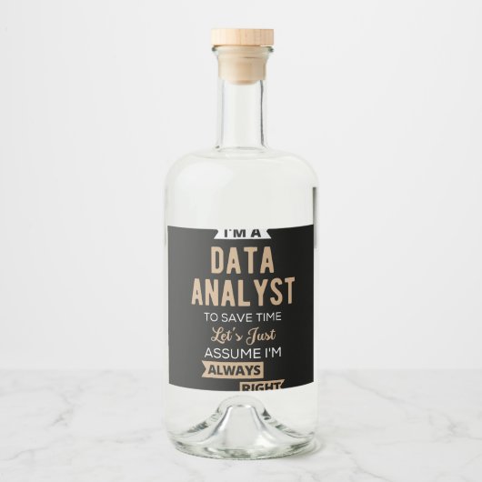 Data Analyst リキュールボトルラベル (正面)