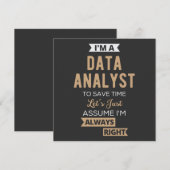 Data Analyst 招待状 (正面/裏面)