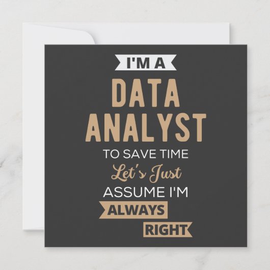 Data Analyst 招待状 (正面)