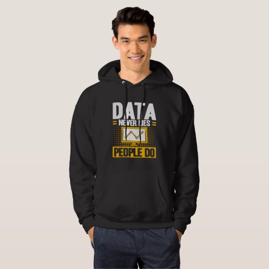 Data Analyst Data Never Lies People Do Data Scient パーカ (正面フル)