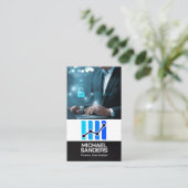 Data Analyst | Finance Tech Logo 名刺 (スタンド正面)