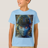 「Data Dreamer」 – 非現実的な風景を描く Tシャツ (正面)