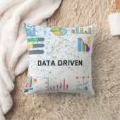 Data Driven Analytics Throw Pillow クッション (ブランケット)