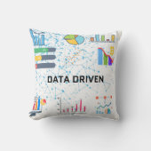 Data Driven Analytics Throw Pillow クッション (正面)