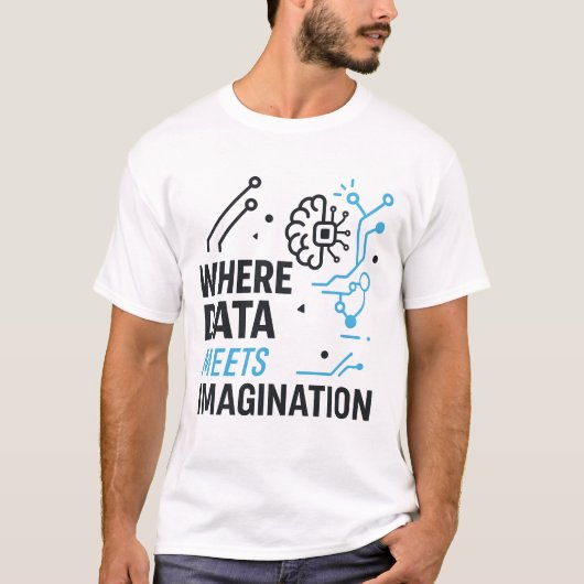 Data Imagination Nexus:抽象芸術・アルゴリズム Tシャツ (正面)