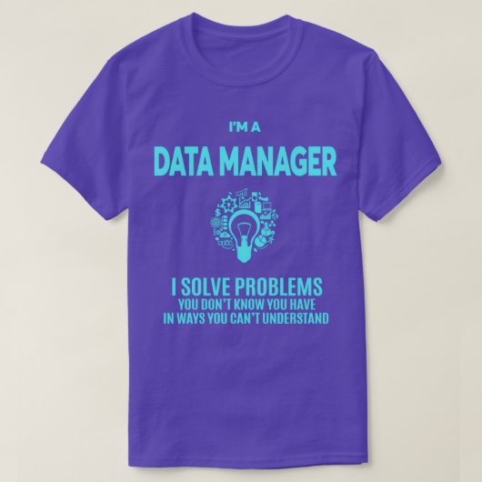 DATA MANAGER最高のデザイン Tシャツ (デザイン正面)