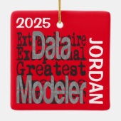 Data Modeler Extraordinaire CUSTOM セラミックオーナメント (裏面)