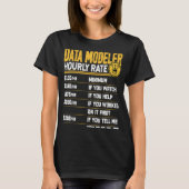 Data Modeler Hourly Rate Data Scientist Tシャツ (正面)