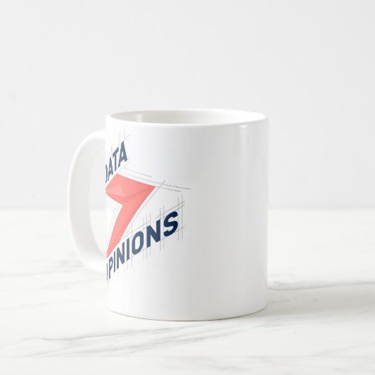 DATA > OPINIONS Mug | Geek Coffee Cup コーヒーマグカップ (正面左)
