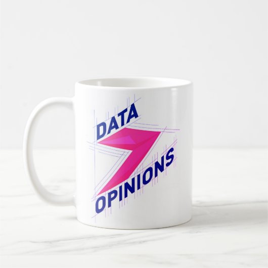 DATA > OPINIONS Mug | Geek Coffee Cup - Bright コーヒーマグカップ (左)