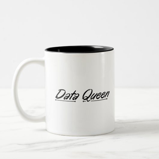 Data Queen -会計2音式コーヒーマグ ツートーンマグカップ (左)