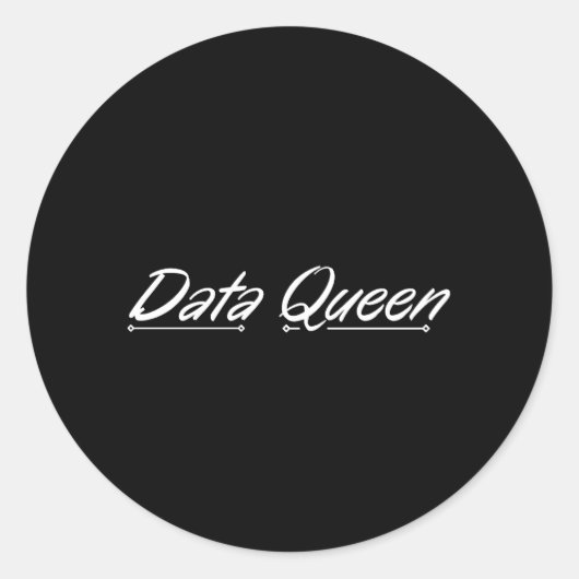Data Queen -会計 ラウンドシール (正面)