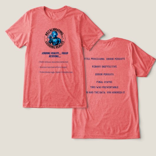 Data Robots Reality Colors トライブレンドＴシャツ (デザイン正面&裏面)