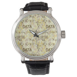 Data Science Analytics and Coding Pattern Wrist 腕時計