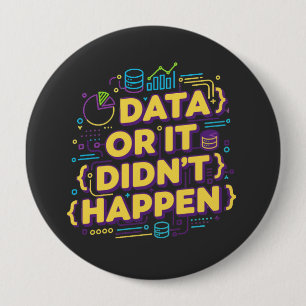 Data Science Design - データが全て 缶バッジ