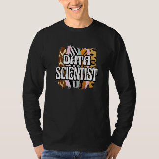 Data Scientist Leopard Print Tシャツ