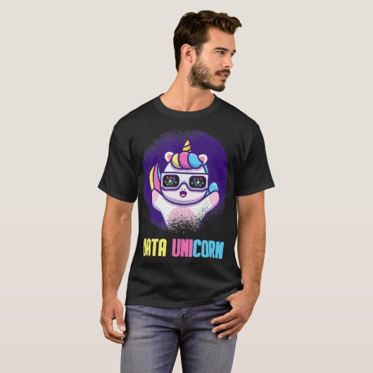 Data Unicorn - Data Scientist Engineer Data忍者 Tシャツ (正面フル)