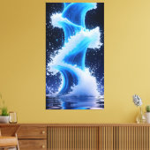 data wave formation and dissipation キャンバスプリント (インサイチュ (リビング))