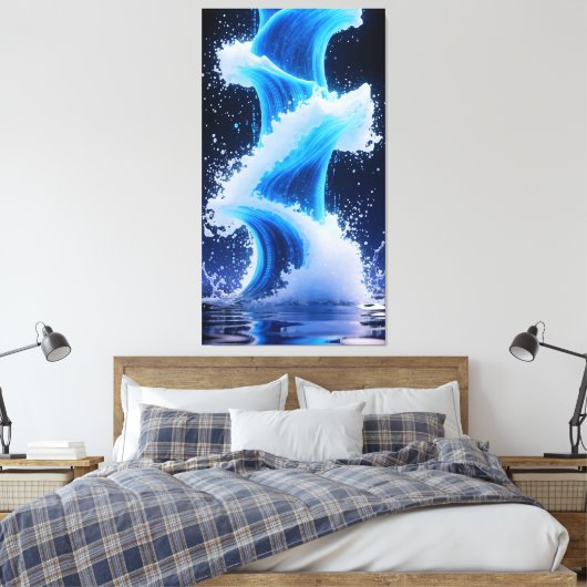 data wave formation and dissipation キャンバスプリント (インサイチュ (寝室))