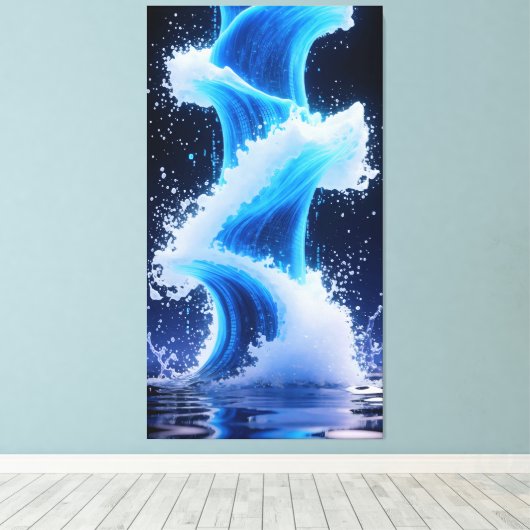 data wave formation and dissipation キャンバスプリント (インサイチュ (ウッドフロア))