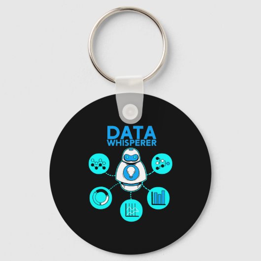 Data Whisperer Tech Engineer Mis Analyst Software  キーホルダー (正面)