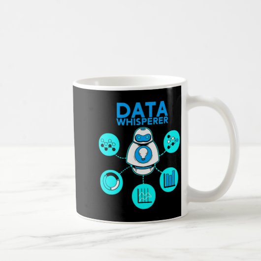 Data Whisperer Tech Engineer Mis Analyst Software  コーヒーマグカップ (右)