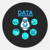 Data Whisperer Tech Engineer Mis Analyst Software  ラウンドシール (正面)