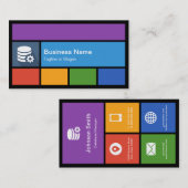 Database Manager – タイルカラフルクリエイティブ 名刺 (正面/裏面)