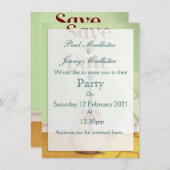 Dateヴィンテージアコースティックギターの保存 招待状 (正面/裏面)