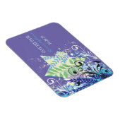 DATE抽象芸術フローラを保存するSTARバルミツワー マグネット (右側)