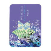 DATE抽象芸術フローラを保存するSTARバルミツワー マグネット (縦)