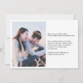 Date はっきりした Cleanエレガントモダンミニマル 結婚s セーブザデート (裏面)