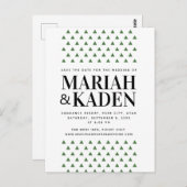 Date ミニマル Mountain Treeの結婚保存 | ポストカード (正面/裏面)