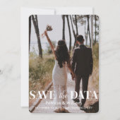 Date モダン Forest Green Photo'sを保存結婚する 招待状 (正面)