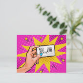 Date Artはがきポップ・アートの招待状の保存 案内ポストカード (スタンド正面)