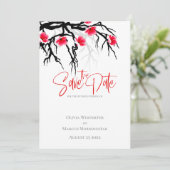 Date Blossom Branch日本のフローラの保存 招待状 (スタンド正面)