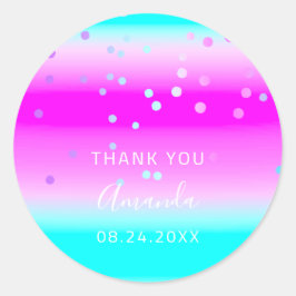 Date Blue Pink Oceanic グラデーション(ブルーピンクオーシャニック) ラウンドシール