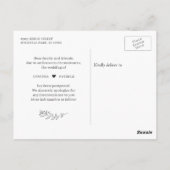 Date Change Postponed - Simple and Elegant Design ポストカード (裏面)