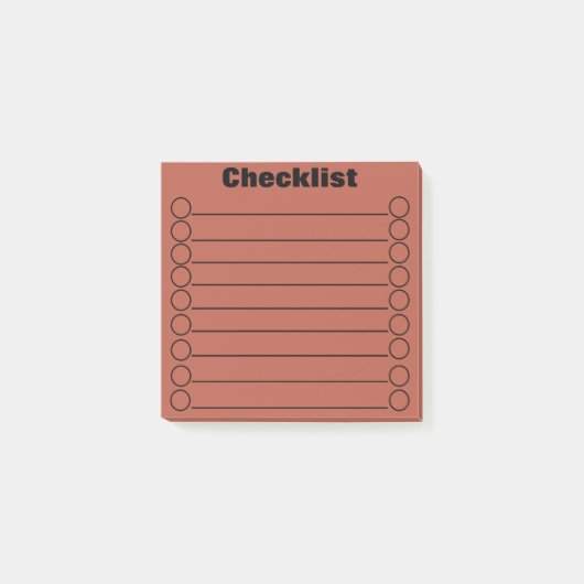 Date Checklist Post-it®メモ3" x 3" ポストイット (正面)