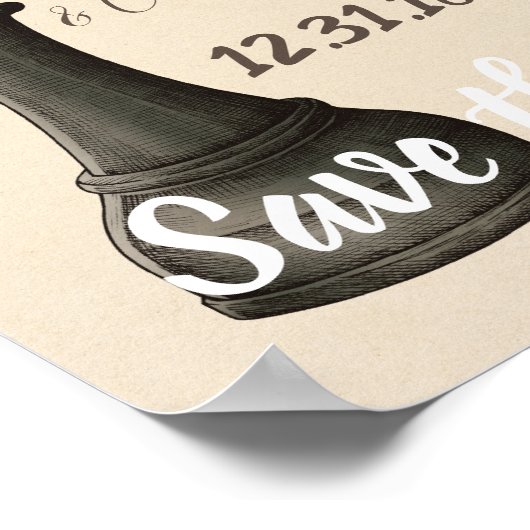 Date Chess King Queenを保存 ポスター (角)